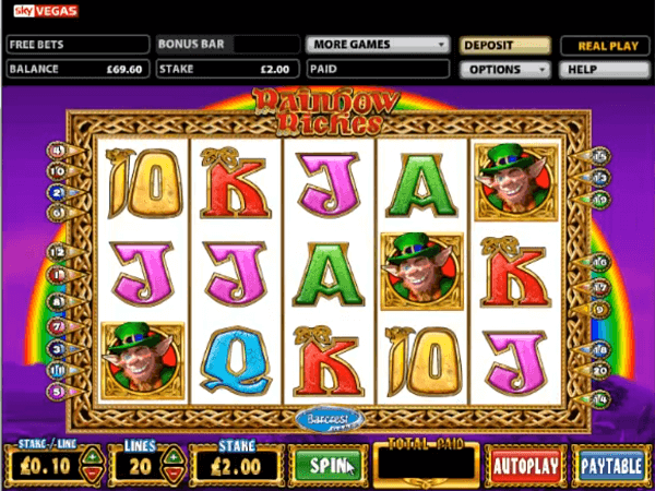 Rainbow riches fruit machine online