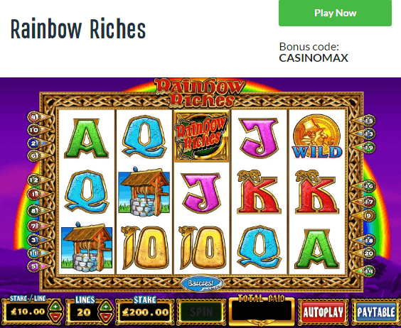 William hill rainbow riches slot machine