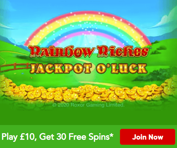 rainbow riches jackpot o luck