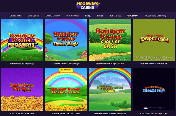 sites like rainbow riches casino